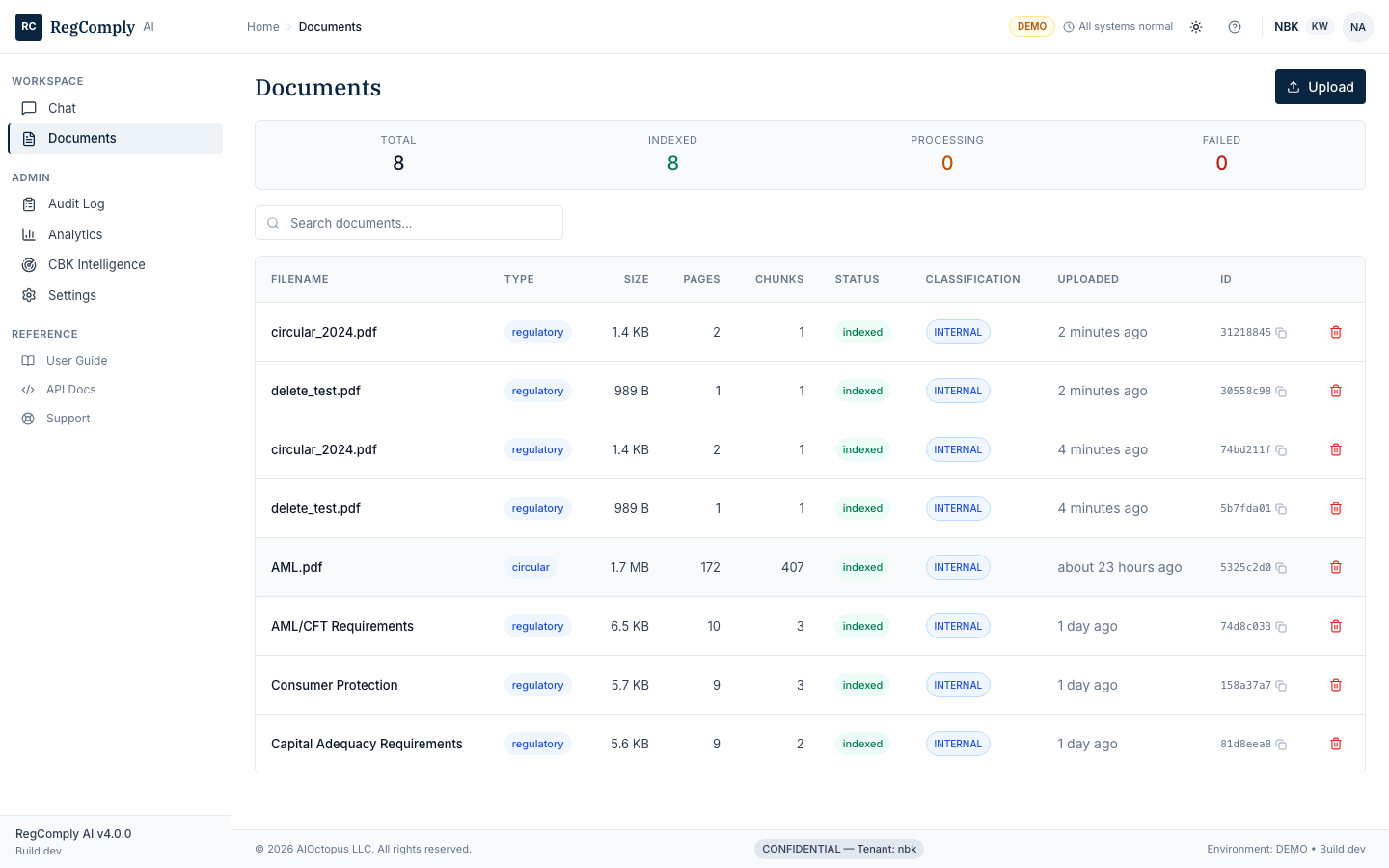 RegComply AI document governance